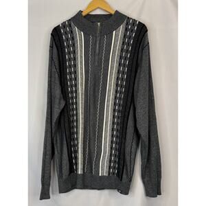 Stacy Adam Mens 1/4 Zip Sweater Size XXL Comfort Warmth Casual Business Travel